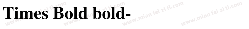 Times Bold bold字体转换
